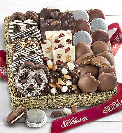 Simply Chocolate® Nuts & Confections Basket